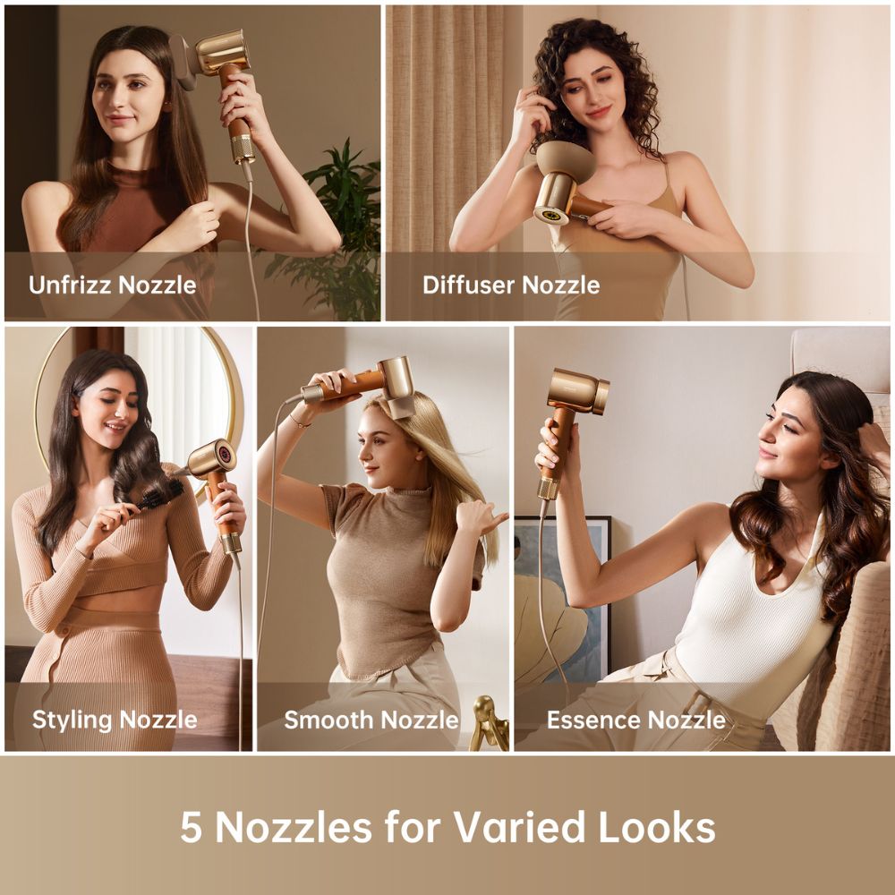 Hairdryer nozzles