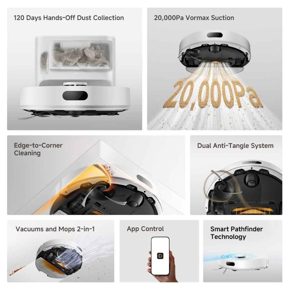 Dreame F20 Plus Robot Vacuum 20,000Pa