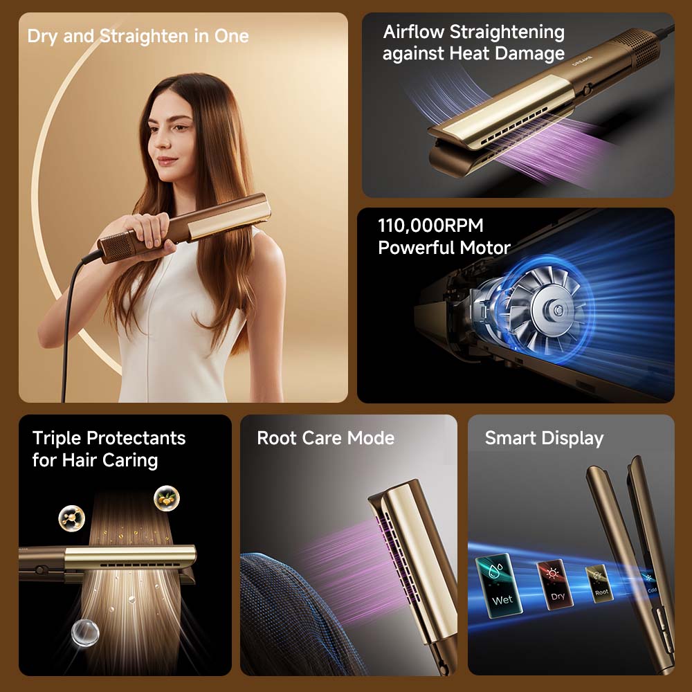 Aero Straight 2 - in - 1 Hair Dryer & Straightener - Dreame Africa