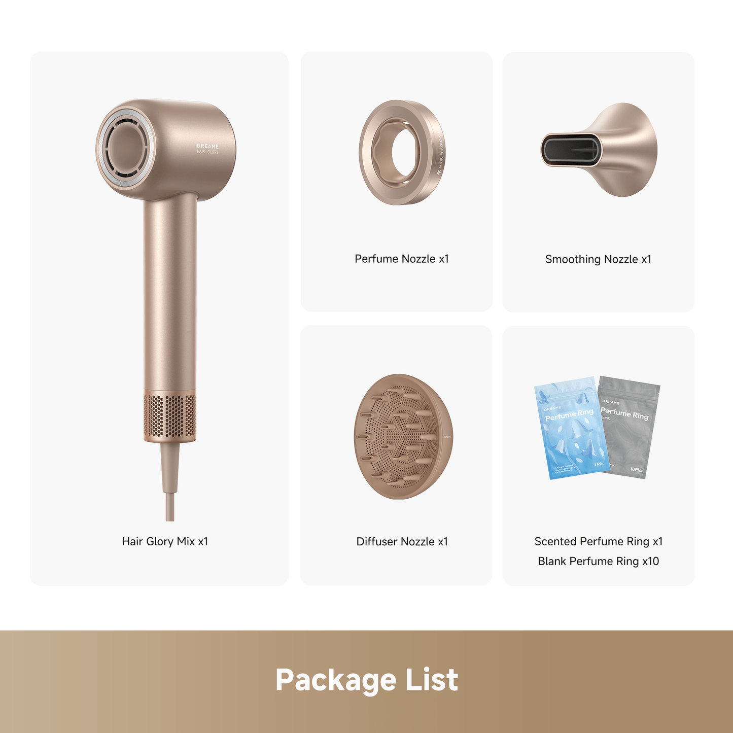 Glory Mix (Gold) Hair Dryer - Dreame Africa